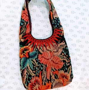 SOLD Vintage needlepoint bag